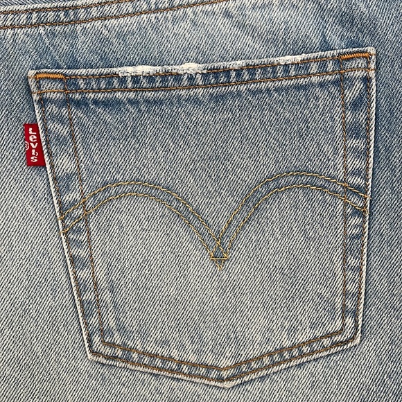 LEVI 501 high rise jean shorts with cut out detailing and button fly - Picture 8 of 13